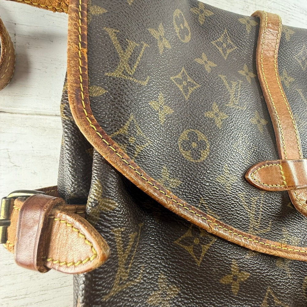 Louis Vuitton Saumur 30 Monogram Canvas Crossbody Bag Brown M42256 Vintage - Picture 4 of 13